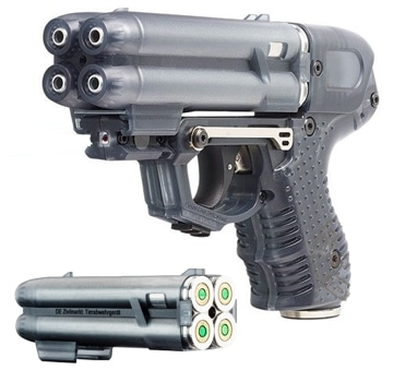 JPX 6 Four Shot Pepper Gun Black with Laser